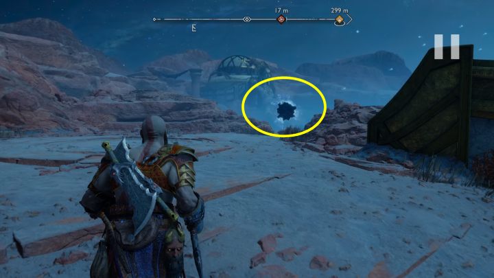 Jump on the rock and break through the weak spot - God of War Ragnarok: The Forbidden Sands, Alfheim - secrets, collectibles - God of War Ragnarok: Alfheim - God of War Ragnarok Guide