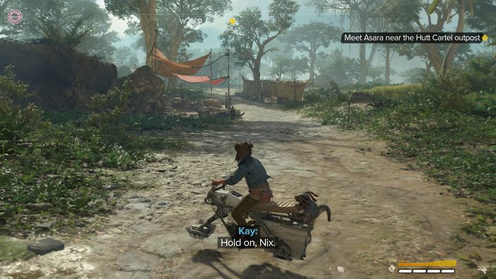 The camp is located on the western edge of the map - Star Wars Outlaws: Legacy - walkthrough - Epilogue - Star Wars Outlaws Guide