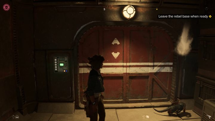 After a short conversation at the base, you can board the elevator that will take you to the surface - Star Wars Outlaws: Legacy - walkthrough - Epilogue - Star Wars Outlaws Guide