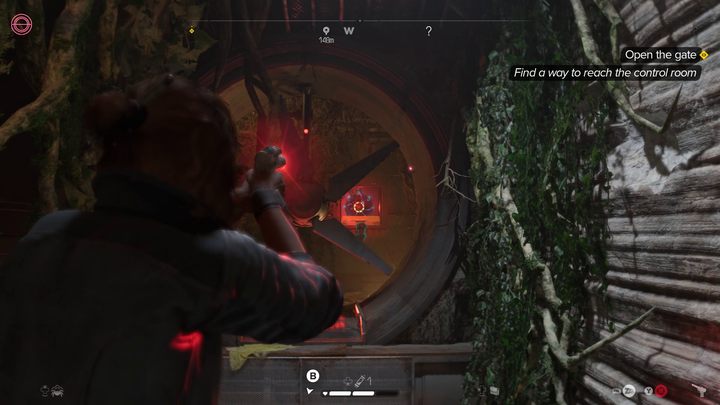 When you reach the active fan blocking the path, send Nix to open the door, then shoot down the fan's power module - Star Wars Outlaws: Legacy - walkthrough - Epilogue - Star Wars Outlaws Guide