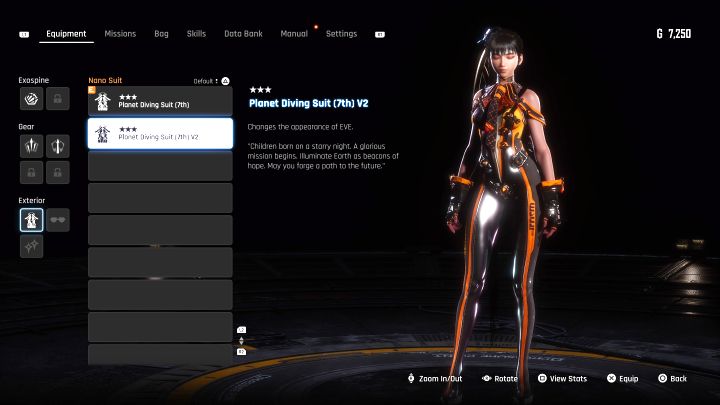 After that, you have to reach any camp with a repair console and spend crafting materials to craft the suit - Stellar Blade: All EVE costumes map - Secrets and Collectibles - Stellar Blade Guide