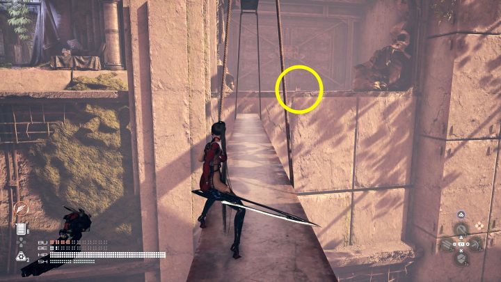 Reach the place where you have to solve the crane puzzle on Eidos 7 - Stellar Blade: All EVE costumes map - Secrets and Collectibles - Stellar Blade Guide