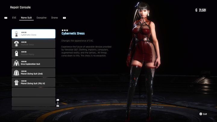 You can purchase this design from Roxanne in Xion for vitcoins after reaching relationship level 3 - Stellar Blade: All EVE costumes map - Secrets and Collectibles - Stellar Blade Guide