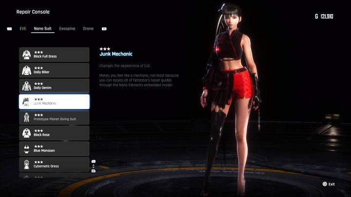 The design can be purchased from Lyle in Xion for vitcoins after reaching relationship level 3 - Stellar Blade: All EVE costumes map - Secrets and Collectibles - Stellar Blade Guide