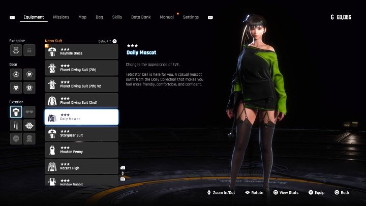 Visit any repair console and craft the suit with materials - Stellar Blade: All EVE costumes map - Secrets and Collectibles - Stellar Blade Guide