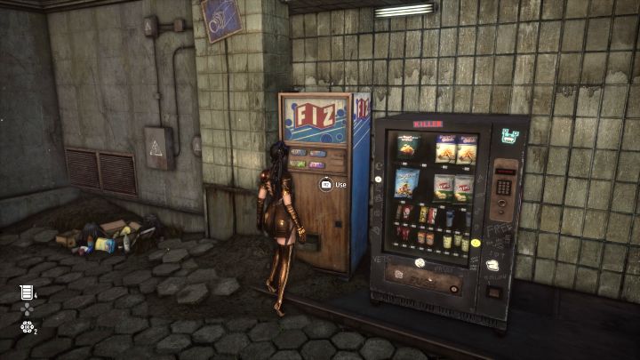 Interact with the vending machine in the northern part of the city - Stellar Blade: All Cans map - Secrets and Collectibles - Stellar Blade Guide