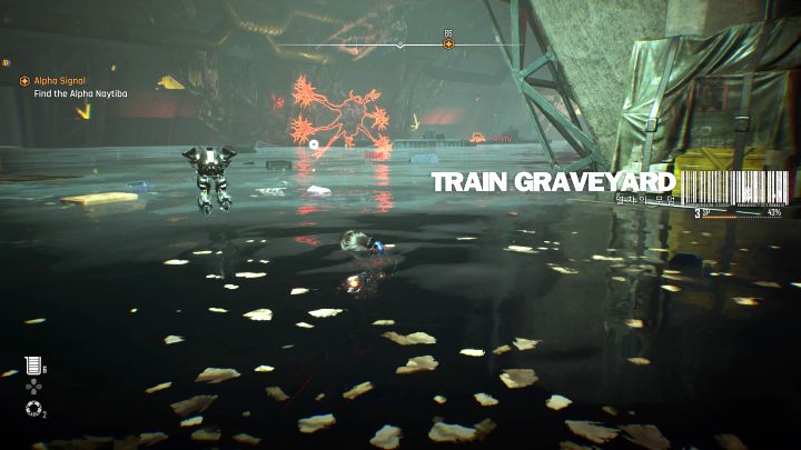 You need to reach Train Graveyard, which is a spacious partially-flooded location where one of your tasks is to find the passcode for the gate - Stellar Blade: All Cans map - Secrets and Collectibles - Stellar Blade Guide