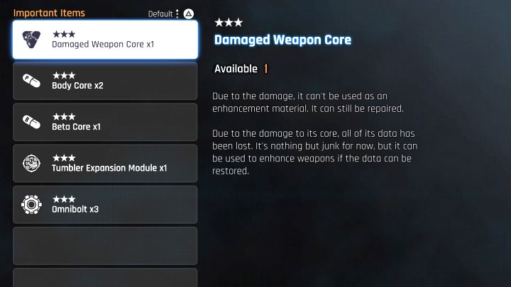 2 - Stellar Blade: How to repair a Damaged Weapon Core? - FAQ - Stellar Blade Guide