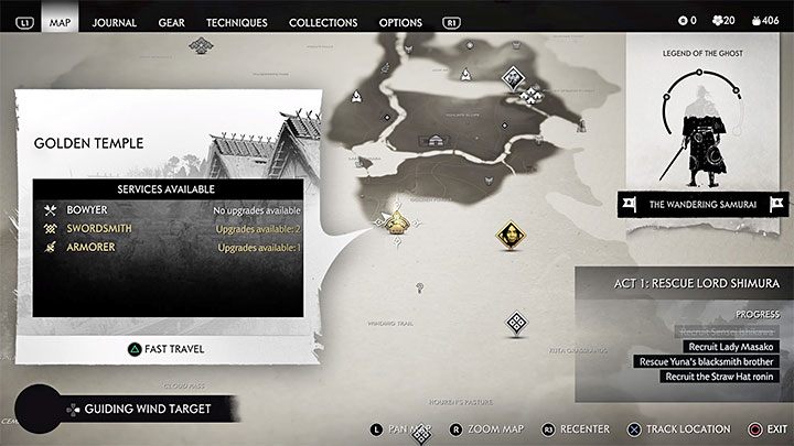 In the first hours of the game, you can receive gifts at the Golden Temple - Ghost of Tsushima: How to get gifts? - World exploration - Ghost of Tsushima Guide, Walkthrough
