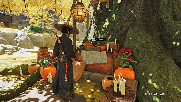 Gifts are left on the Gift Altar - Ghost of Tsushima: How to get gifts? - World exploration - Ghost of Tsushima Guide, Walkthrough