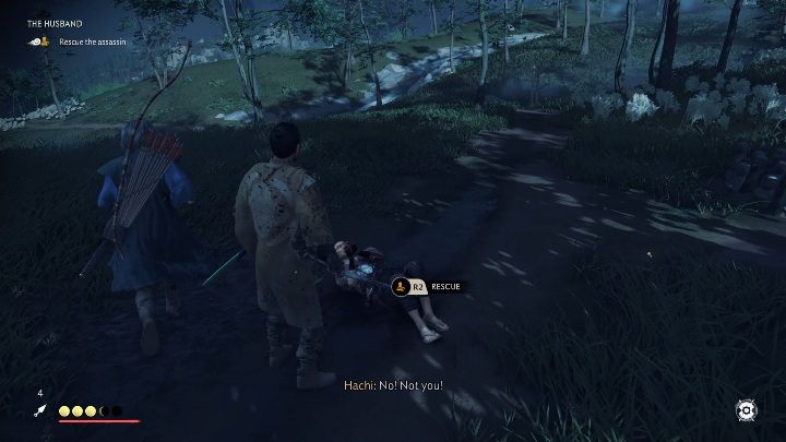 You will find traces of the killer outside - Ghost of Tsushima: The Husband walkthrough, A Masako Tale - A Masako Tale - Ghost of Tsushima Guide, Walkthrough