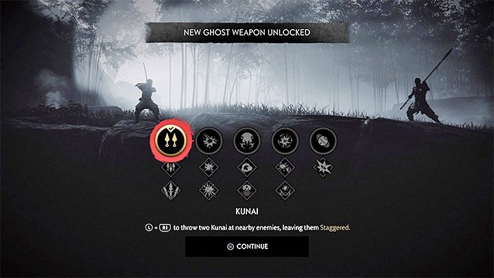 Kunai knives are one of the five main gadgets in the game - Ghost of Tsushima: Tips and Tricks - Basics - Ghost of Tsushima Guide, Walkthrough