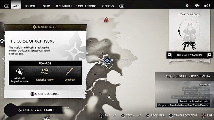 When you receive a new task, you can go to Jins journal and find out the rewards for completing it - Ghost of Tsushima: Tips and Tricks - Basics - Ghost of Tsushima Guide, Walkthrough