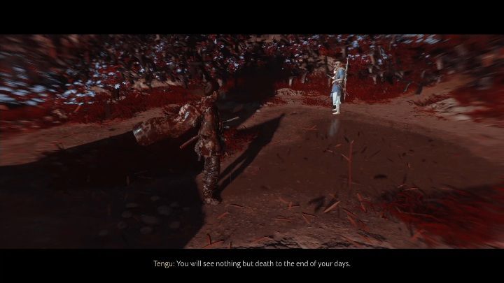 On the spot, you will face the Tengu Demon, who will attack you as soon as you wake up - Ghost of Tsushima: The Curse of Uchitsune walkthrough, Mythical Tales, video - Mythic Tales - Ghost of Tsushima Guide, Walkthrough