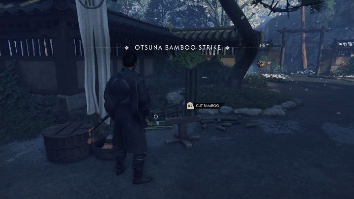 This bamboo strike is in Omi Village - Ghost of Tsushima: Bamboo Strikes, Toyotama Region secrets map, video guide - Toyotama Region - Ghost of Tsushima Guide, Walkthrough
