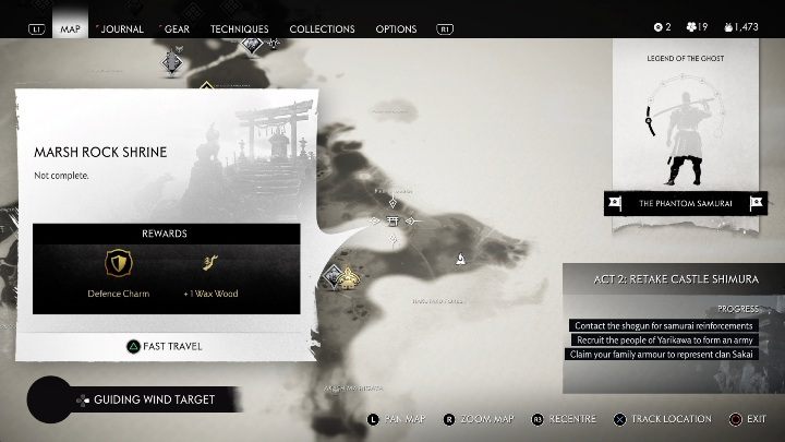 Location: Firefly Marsh - Ghost of Tsushima: Shinto Shrines, Toyotama Region secrets map, video guide - Toyotama Region - Ghost of Tsushima Guide, Walkthrough