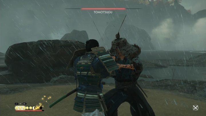 The duel with Tomotsugu is fought on the shore, right next to the sea - Ghost of Tsushima: Duels, Toyotama Region secrets map, video guide - Toyotama Region - Ghost of Tsushima Guide, Walkthrough
