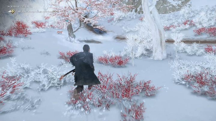 Youll find this fox den in the middle of a snow-covered forest - Ghost of Tsushima: Inari Shrines, Kamiagata Region secrets map, video guide - Kamiagata Region - Ghost of Tsushima Guide, Walkthrough