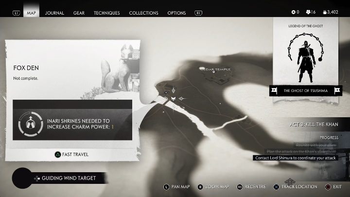 Location: Cedar Temple - Ghost of Tsushima: Inari Shrines, Kamiagata Region secrets map, video guide - Kamiagata Region - Ghost of Tsushima Guide, Walkthrough