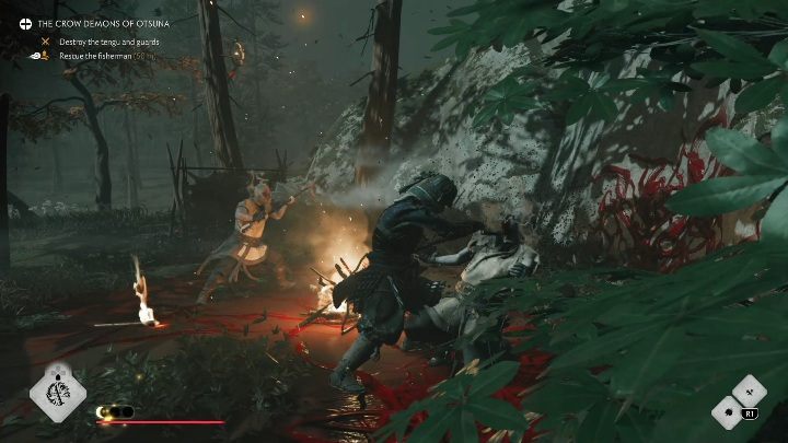 Your objective is to eliminate all opponents in the camp - GoT Legends: The Crow Demons of Otsuna - Walkthrough - Ghost of Tsushima Guide, Walkthrough