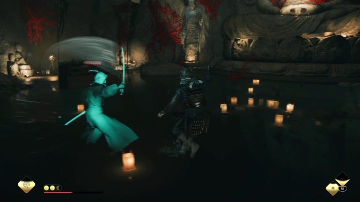 Inside the cave, you will have your first encounter with an invisible opponent - GoT Legends: The Crow Demons of Otsuna - Walkthrough - Ghost of Tsushima Guide, Walkthrough