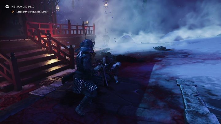 You begin the mission by talking to a man - GoT Legends: The Stranded Dead - Walkthrough - Ghost of Tsushima Guide, Walkthrough