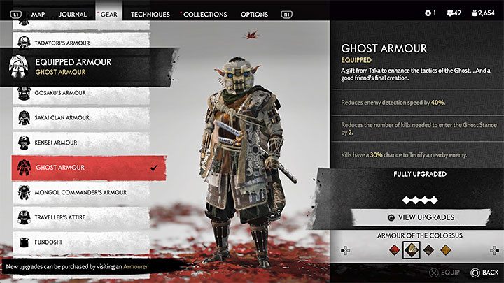 2) Armour of the Colossus - Its not really a brand new armor, just one of the variants of the Ghost Armour - Ghost of Tsushima Iki Island: Shrine in Shadow - Secrets and Collectibles - Ghost of Tsushima Guide, Walkthrough