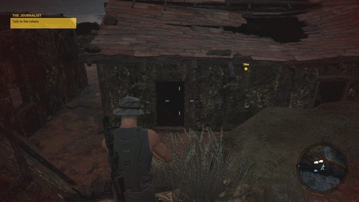 The rebels are located in this building - The Journalist | San Mateo Walkthrough - San Mateo - Tom Clancys Ghost Recon: Wildlands Game Guide