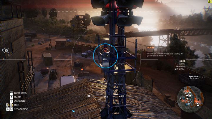 The power boxes can always be found on the alarm towers - How to disable an already running alarm in Ghost Recon Wildlands? - FAQ - Tom Clancys Ghost Recon: Wildlands Game Guide
