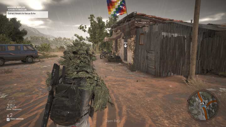 When you get to the destination point, enter the marked building to complete the first mission - Amarus Rescue | Itacua Walkthrough - Itacua - Tom Clancys Ghost Recon: Wildlands Game Guide