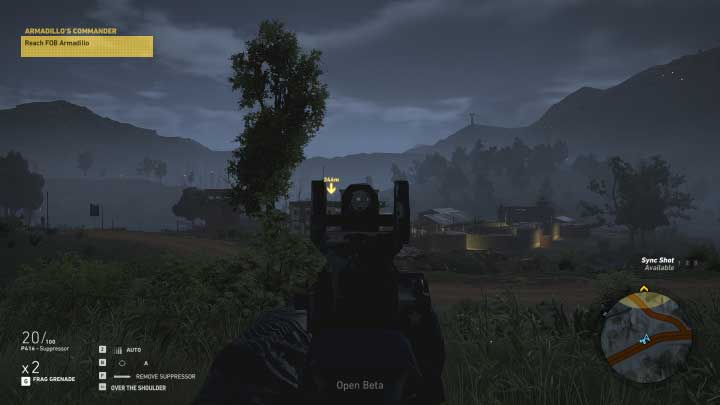 The first thing that you must do during Armadillos Commander mission is the elimination of two snipers, placed in the highest towers in the base - Amradillos Commander | Itacua Walkthrough - Itacua - Tom Clancys Ghost Recon: Wildlands Game Guide