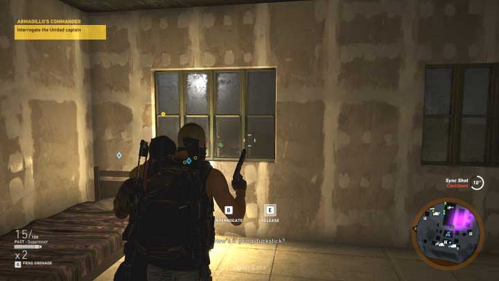 Unidads captain is pointed by the yellow marker - Amradillos Commander | Itacua Walkthrough - Itacua - Tom Clancys Ghost Recon: Wildlands Game Guide