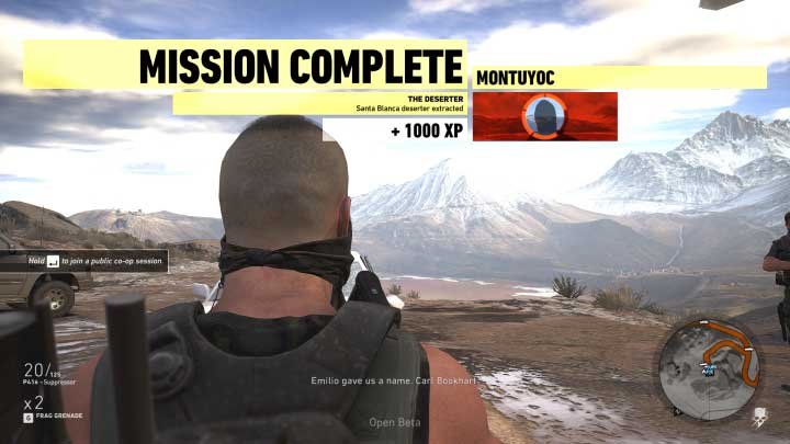 Get to the appointed place and, during that, avoid the enemy patrols - The Deserter | Montuyoc Walkthrough - Montuyoc - Tom Clancys Ghost Recon: Wildlands Game Guide