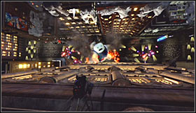 Be careful, because Stay Puft will appear in front of you rather unexpectedly - Level 2: Times Square - part 2 - Walkthrough - Ghostbusters The Video Game - Game Guide and Walkthrough