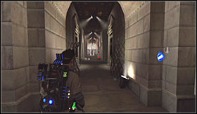 Return to the ground floor and choose the PKE meter from your inventory - Level 3: Public Library - part 1 - Walkthrough - Ghostbusters The Video Game - Game Guide and Walkthrough