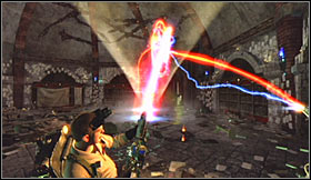 Your objective will be to destroy all bookstands and you'll have to avoid librarian's attacks at the same time - Level 3: Public Library - part 2 - Walkthrough - Ghostbusters The Video Game - Game Guide and Walkthrough