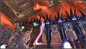 The second phase of this duel will require you to switch weapons - Level 3: Public Library - part 3 - Walkthrough - Ghostbusters The Video Game - Game Guide and Walkthrough