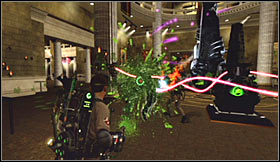 I guess I should tell you that you'll be dealing with a lot of nasty ghosts here, especially since you'll have to trap most of them - Level 4: Museum of History - part 1 - Walkthrough - Ghostbusters The Video Game - Game Guide and Walkthrough