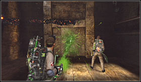 Go to the upper floor when it's safe and rejoin with the rest of your squad - Level 4: Museum of History - part 2 - Walkthrough - Ghostbusters The Video Game - Game Guide and Walkthrough