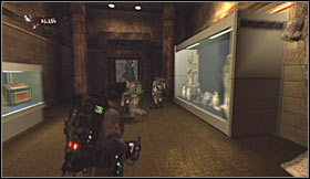Get ready to defeat the last group of statues while trying to reach your current destination - Level 4: Museum of History - part 2 - Walkthrough - Ghostbusters The Video Game - Game Guide and Walkthrough