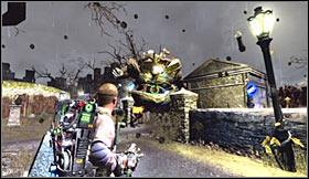 Secure the square and once it's safe proceed towards an unexplored area of the graveyard - Level 7: Central Park Cemetery - part 2 - Walkthrough - Ghostbusters The Video Game - Game Guide and Walkthrough