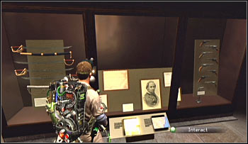 Go back to the entrance and this time examine the weapons - Achievements/trophies - Singleplayer - part 2 - Achievements/trophies - Ghostbusters The Video Game - Game Guide and Walkthrough
