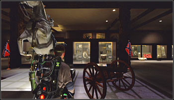 There are two more buttons for you to push and they're located near horses and cannons (central area of the room) - Achievements/trophies - Singleplayer - part 2 - Achievements/trophies - Ghostbusters The Video Game - Game Guide and Walkthrough