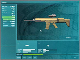 1 - [Mission 01] Contact! - Equipment screen - [Mission 01] Contact! - Ghost Recon: Advanced Warfighter - Game Guide and Walkthrough