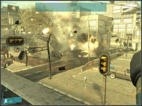 You won't have to protect the UAV that was hiding inside the car park - [Mission 02] Coup d'etat - Objective: Destroy heavy armor - [Mission 02] Coup d'etat - Ghost Recon: Advanced Warfighter - Game Guide and Walkthrough