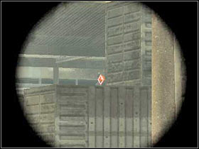 Start moving towards some large warehouse buildings (#1) - [Mission 08] Guardrail IX - Objective: Recover the football - [Mission 08] Guardrail IX - Ghost Recon: Advanced Warfighter - Game Guide and Walkthrough