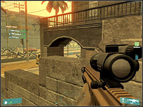 Now you will have to deal with a second group of enemy soldiers - [Mission 09] Bulldog - Objective: Clear convoy route - [Mission 09] Bulldog - Ghost Recon: Advanced Warfighter - Game Guide and Walkthrough