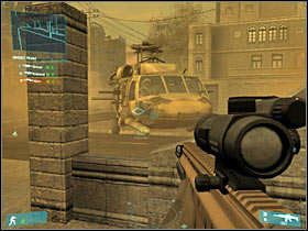 Once the gunship is in the air, the situation on the map is going to change - [Mission 09] Bulldog - Objective: Get to extraction point - [Mission 09] Bulldog - Ghost Recon: Advanced Warfighter - Game Guide and Walkthrough