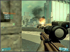 Once most of the visible terrorists are gone, order your men to get closer to the embassy building (#1) - [Final Mission] NORAD on the line - Objective: Eliminate rebel forces - [Final Mission] NORAD on the line - Ghost Recon: Advanced Warfighter - Game Guide and Walkthrough