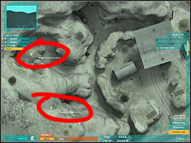 You should be able to spot one of the enemy soldiers (#1) - Act 1 / Mission 1 - part 3 - Act 1 - Ghost Recon: Advanced Warfighter 2 - Game Guide and Walkthrough